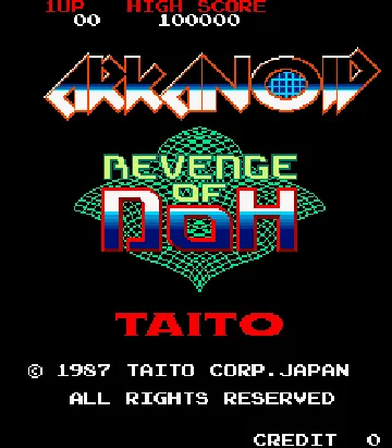 Arkanoid - Revenge of DOH (World) screen shot title